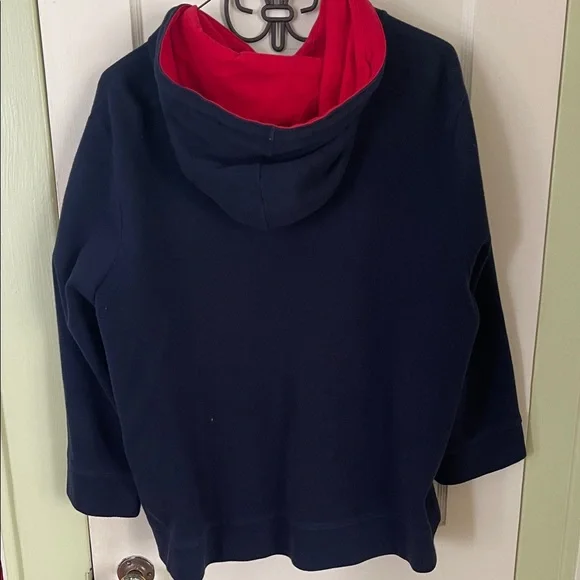 Ralph Lauren Red and Navy Cotton Hoodie - Picture 6 of 6